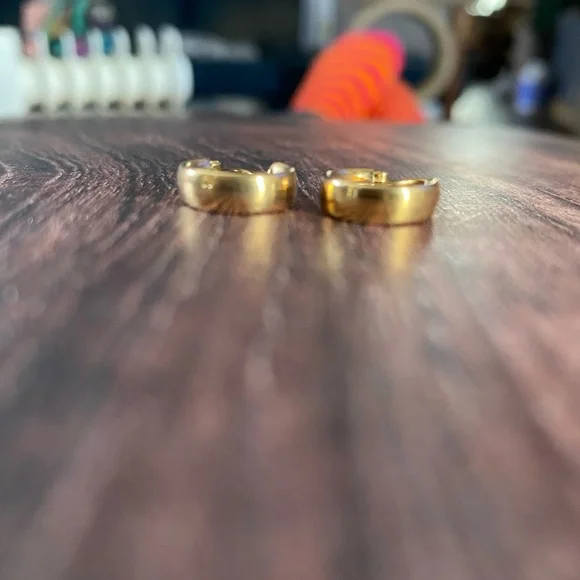 Gold Hoop Earrings - Picture 2 of 5